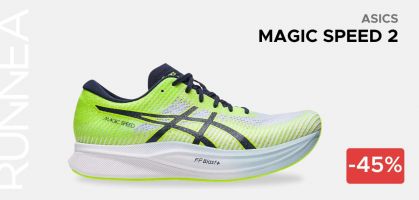 ASICS Magic Speed 2 desde 99,99€ en Alltricks, antes 180€ (-45% de descuento)