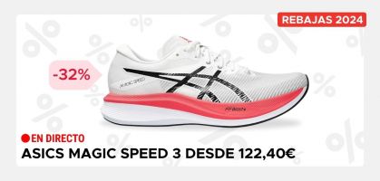 ASICS Magic Speed 3 desde 122,40€ antes 180€ (-32% de descuento)