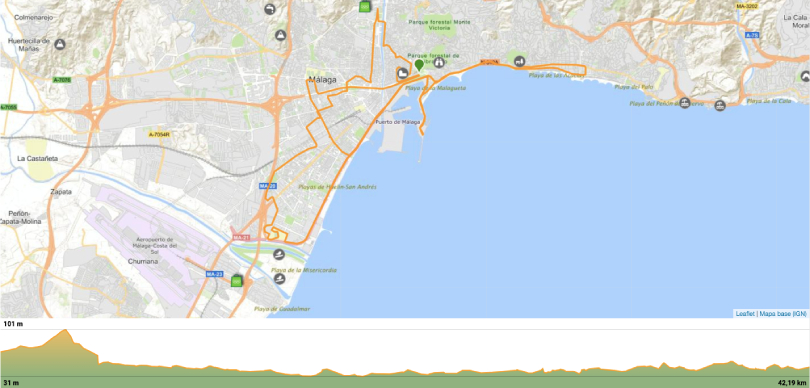 Maratón de Málaga 2024: Mapa