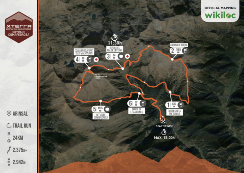 XTERRA Comapedrosa Skyrace 2024: Mapa
