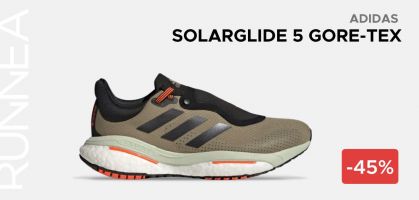 adidas Solarglide 5 Gore-Tex por 88€ antes 160€ (-45% de descuento), en tienda oficial adidas