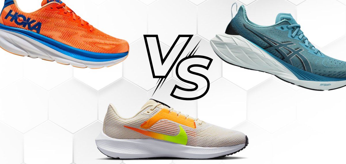 Hoka Clifton 9, Nike Pegasus 40 e Asics Novablast 4: A batalha pelas sapatilhas de corrida mais versáteis