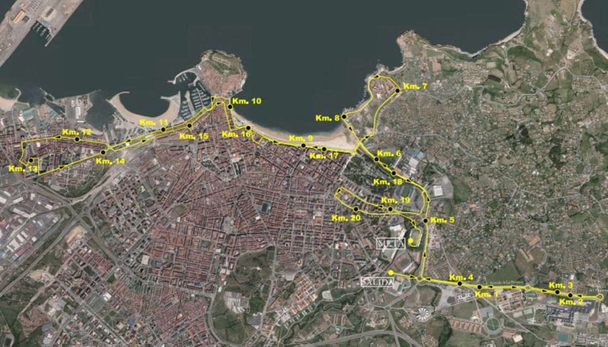 Media Maratón Gijón 2024: Mapa
