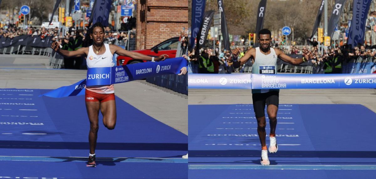 Clasificación Marató Barcelona 2024: Abraham Tadesse y Degitu Azimeraw, los más veloces Salomon Sense Ride 5