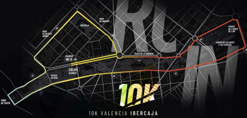 10k Valencia 2025: Mapa