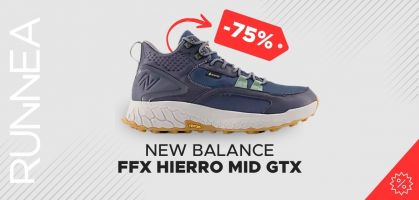 New Balance FFx Hierro Mid GTX por 85€ antes 200€ (-75% de descuento), aplicando código descuento NB25OFF