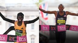 Los kenianos Alexander Munyao, Peres Jepchirchir y Adidas, ganadores de la Maratón de Londres 2024