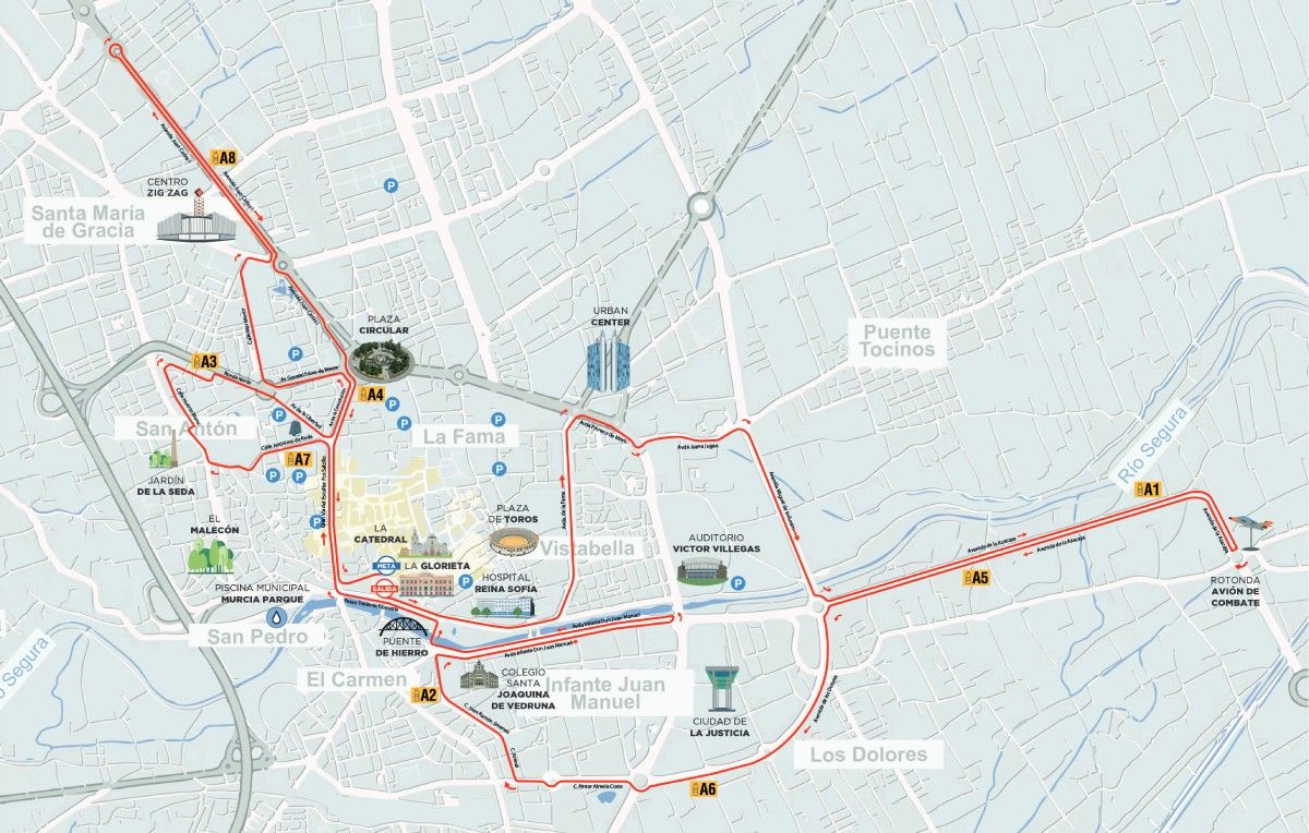 Maratón Murcia 2025: Mapa
