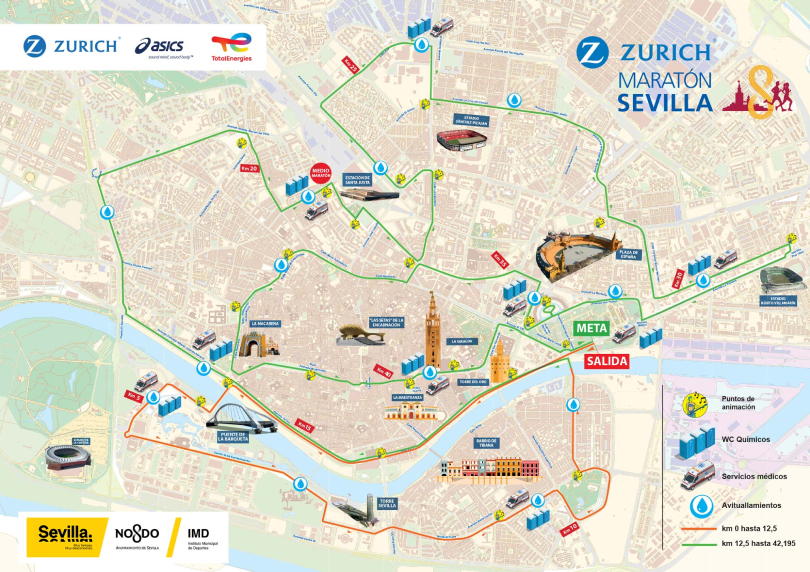 Maratón Sevilla 2025: Mapa
