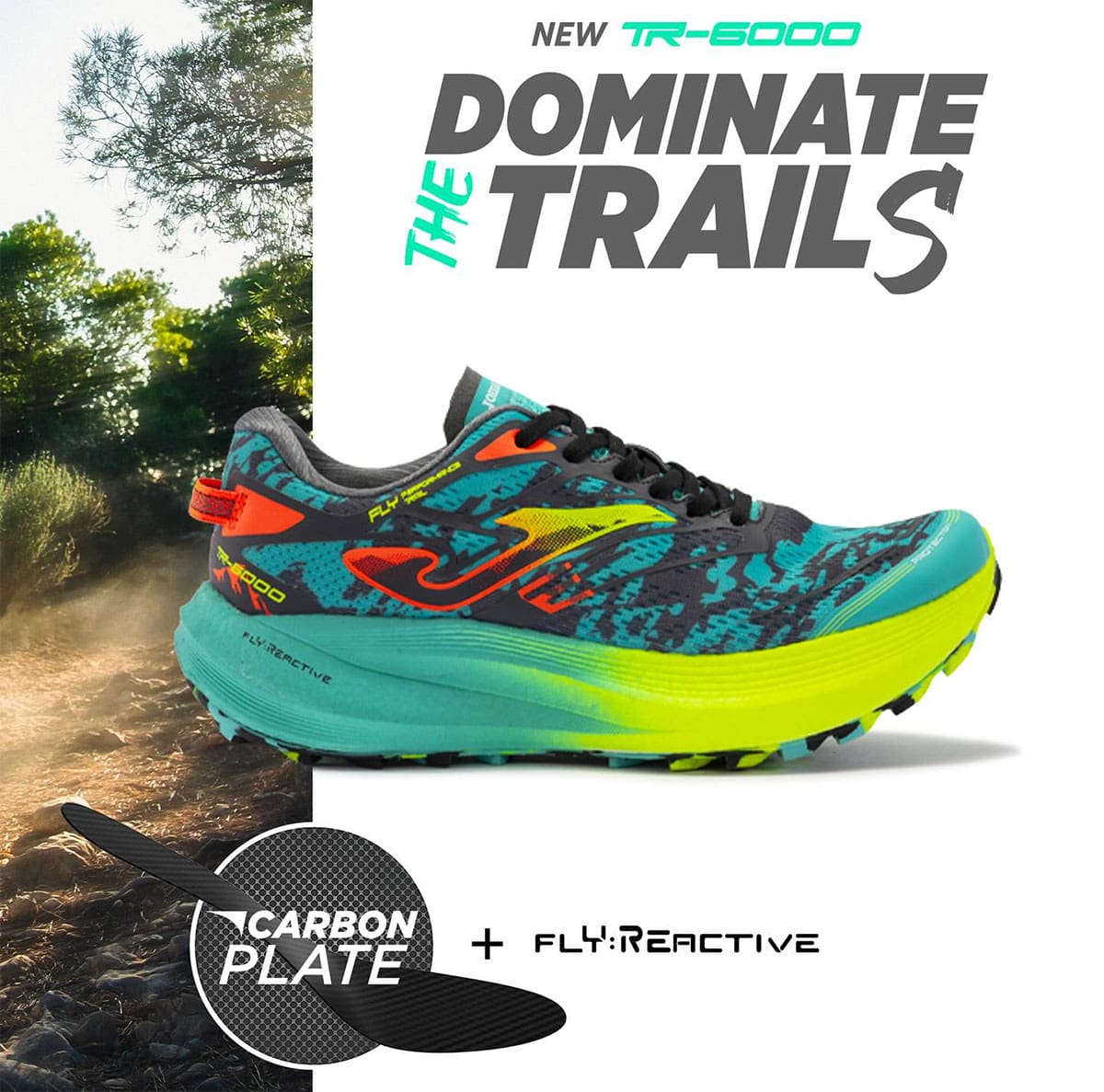 zapatillas de trail running Joma TR-6000 con placa de fibra de carbono