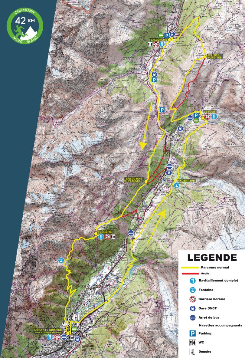 Maratón Mont Blanc 2024: Mapa