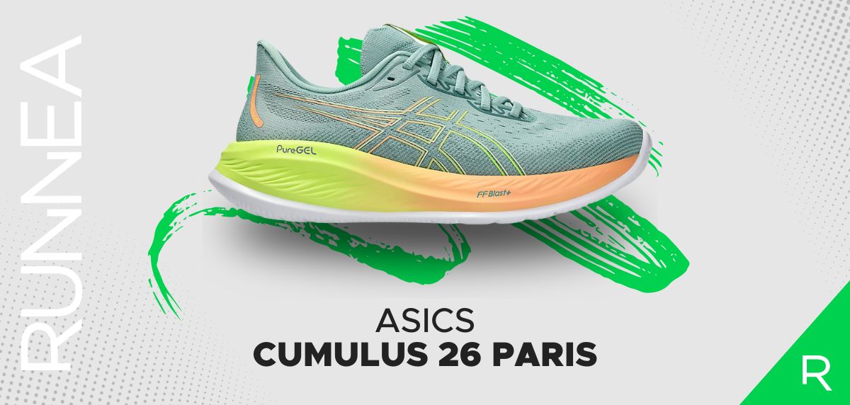 Collection complète de chaussures de running course ASICS pour la Fête du Sport - ASICS Cumulus 26 Paris