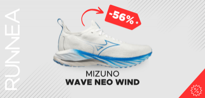 Mizuno Wave Neo Wind a partire da 82,99 € prima di 190€  (-56% di sconto)