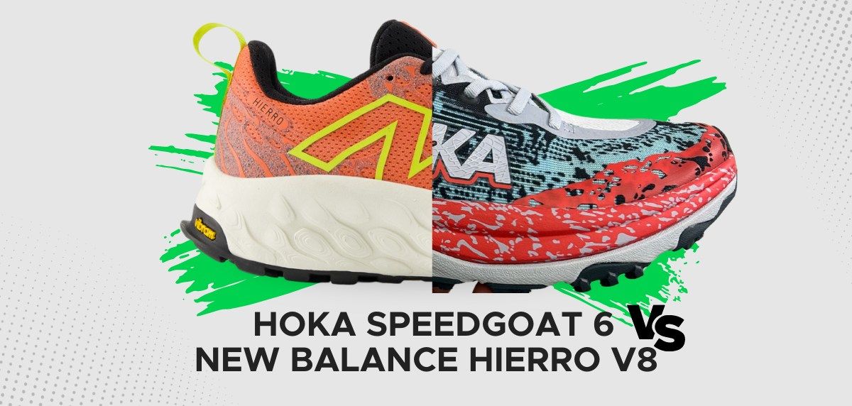 A batalha pelo sapatilha de trail mais versátil: Hoka Speedgoat 6 vs New Balance Hierro v8