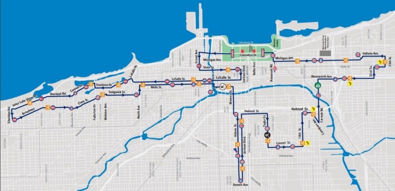 Maratón Chicago Marathon 2025: Mapa