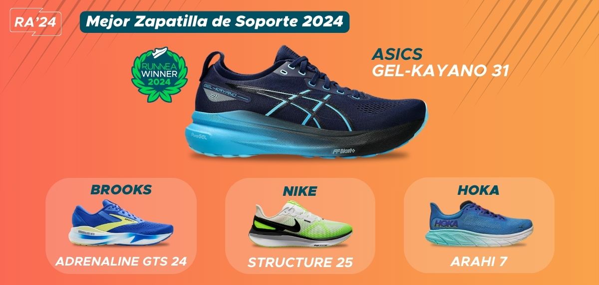 Mejor zapatilla running de soporte 2024 - ASICS Gel Kayano 31