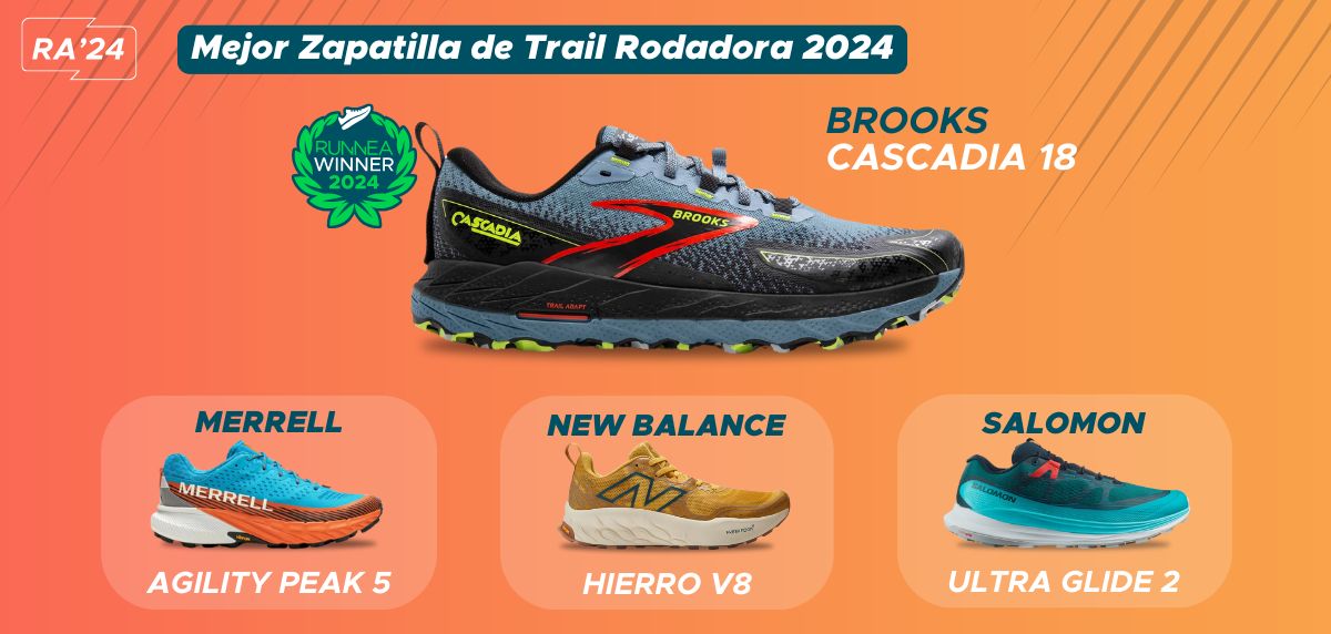 Mejor zapatilla de trail rodadora 2024 - Brooks Cascadia 18