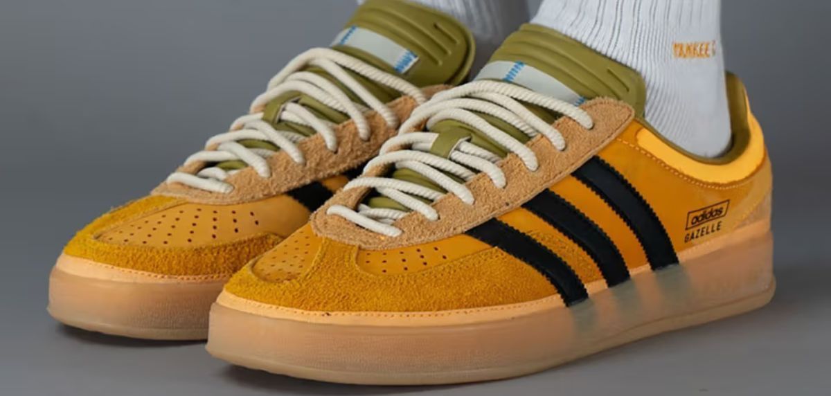 bad bunny x adidas gazelle indoor yellow sample cuando salen a la venta 1200x572x80xX