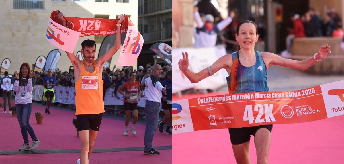Bilal Marhoum y Melissah Gibson se proclaman ganadores de la duodécima Maratón Murcia