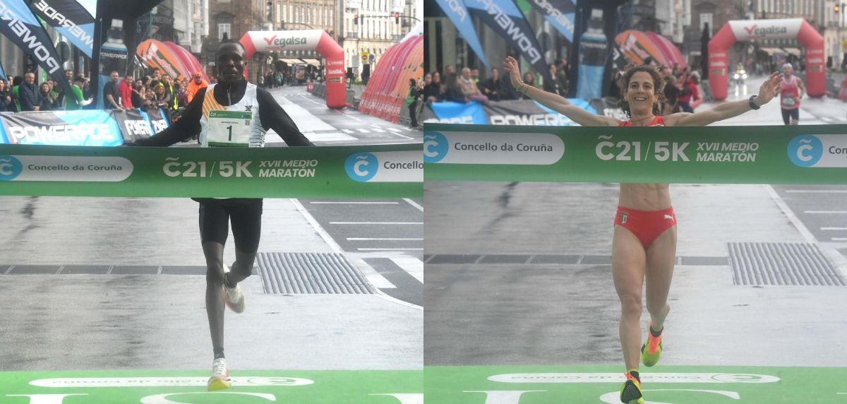 David Korichei y Vanessa Carvalho conquistan la Media Maratón Coruña 2025