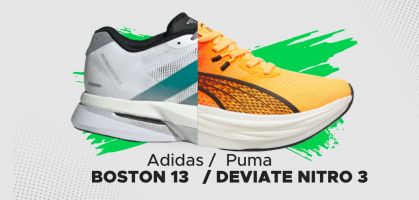 La batalla por ser la mejor zapatilla con placa para oposiciones: Adidas Adizero Boston 13 vs. Puma Deviate Nitro 3