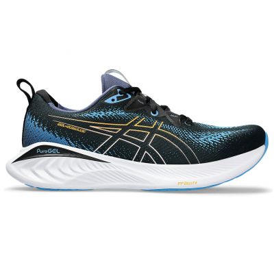 ASICS Gel Cumulus 25 Black Light Blue White Yellow