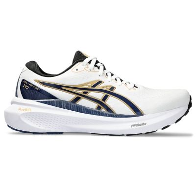 ASICS Gel Kayano 30 White Navy Blue Gold Black