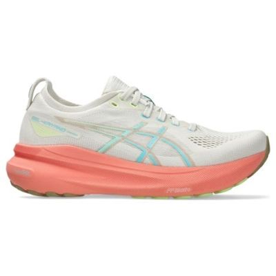 ASICS Gel Kayano 31 White Coral Light Blue Lime Green