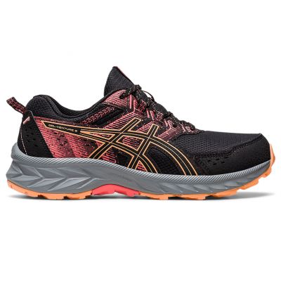 ASICS Gel Venture 9 Black Dark Grey Orange Pink