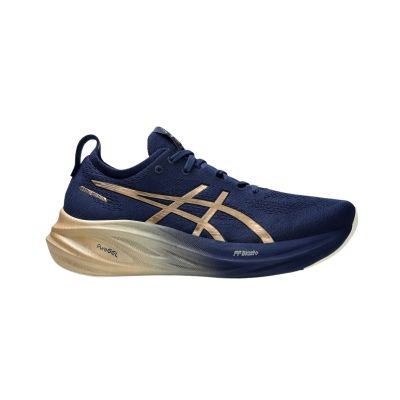 ASICS Nimbus 26 Navy Blue Gold Dark Grey