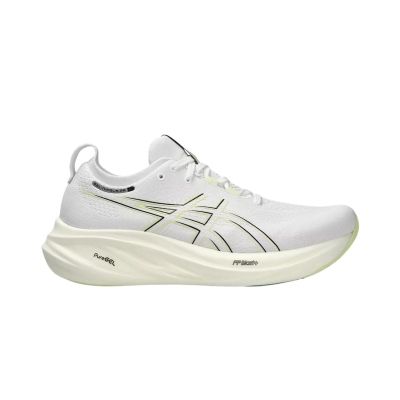 ASICS Nimbus 26 Pure White Light Grey Black