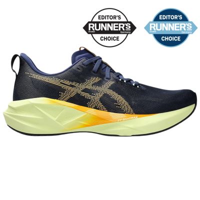 ASICS Novablast 5 Navy Blue Lime Green Yellow