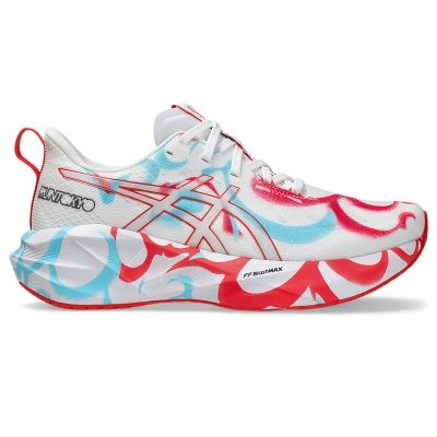 ASICS Novablast 5 Red White Light Blue