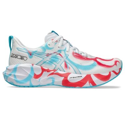 ASICS Novablast 5 White Red Light Blue