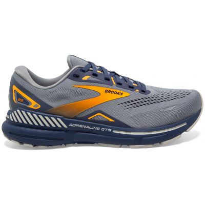 Brooks Adrenaline GTS 23 Grey Navy Blue Yellow