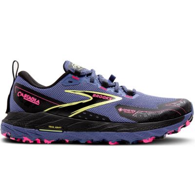Brooks Cascadia 18 Navy Blue Black Neon Yellow Pink