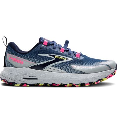 Brooks Cascadia 18 Navy Blue Light Grey Pink Lime Green