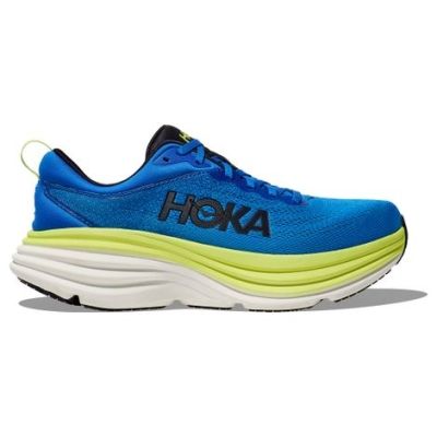 HOKA Bondi 8 Blue Lime Green Black White