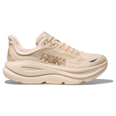 HOKA Bondi 9 Beige Light Brown Dark Grey