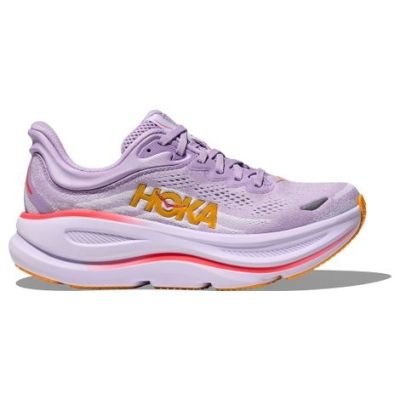 HOKA Bondi 9 Lavender Orange Light Grey White