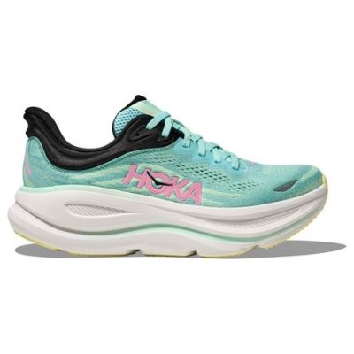 HOKA Bondi 9 Light Blue Black White Pink