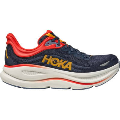 HOKA Bondi 9 Navy Blue Red Yellow White