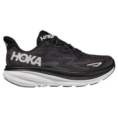 HOKA Clifton 9 Black White Dark Grey