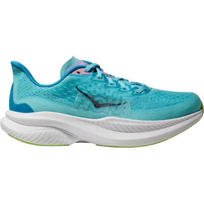 HOKA Mach 6 Light Blue White Dark Blue Pink