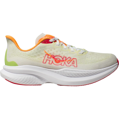 HOKA Mach 6 Light Yellow White Red Orange Lime Green