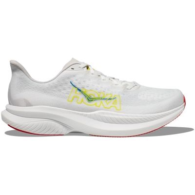 HOKA Mach 6 White Lime Green Yellow Red