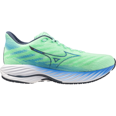 Mizuno Wave Rider 28 Lime Green Light Blue Dark Blue White