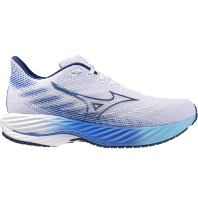 Mizuno Wave Rider 28 White Light Blue Navy Blue