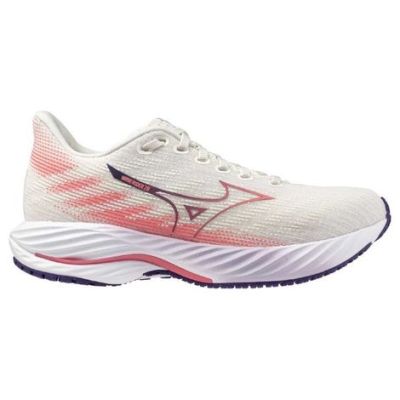 Mizuno Wave Rider 28 White Light Pink Dark Blue