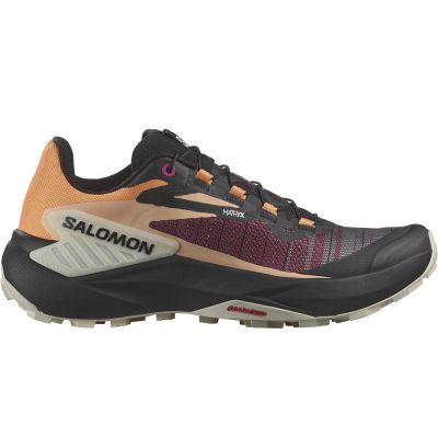 Salomon Genesis Black Dark Grey Peach Red